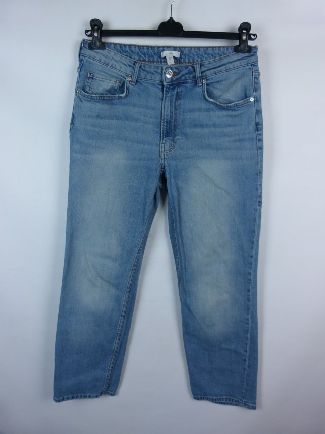 H&M straight jeans spodnie dżins / 44