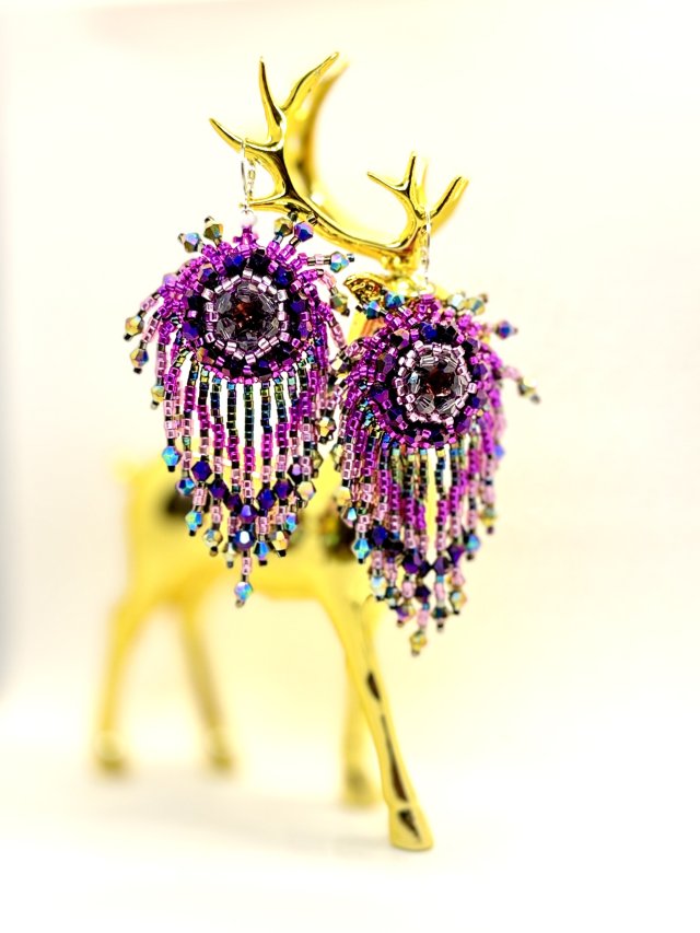 Kolczyki Fioletowy Blask