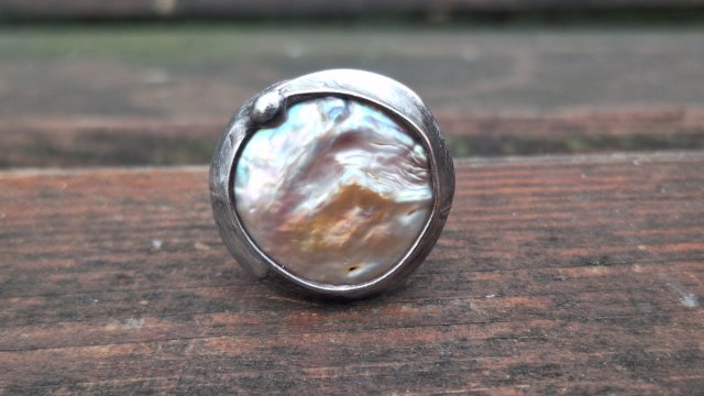 Perła - pierścionek regulowany