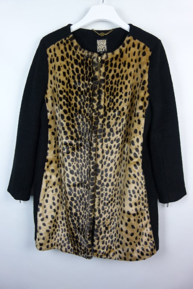 Biba leopard coat wełniany płaszcz 14 / 40