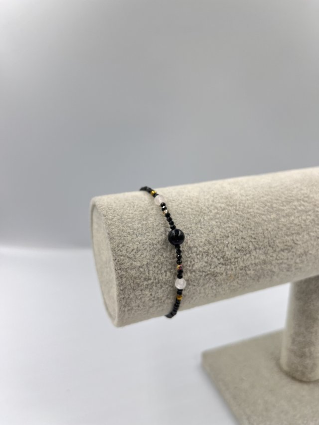 Bransoletka z czarnego turmalinu