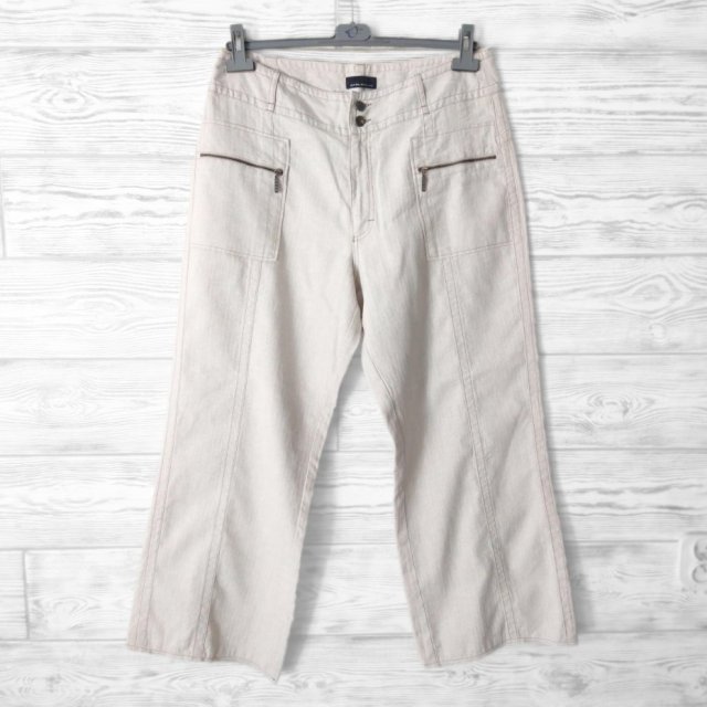 Carla Du Nord spodnie len bawełna plus size (A)