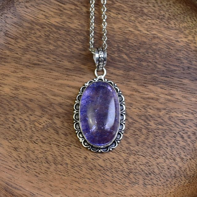 Posrebrzany ozdobny wisiorek z kwarcem Snake Skin #626