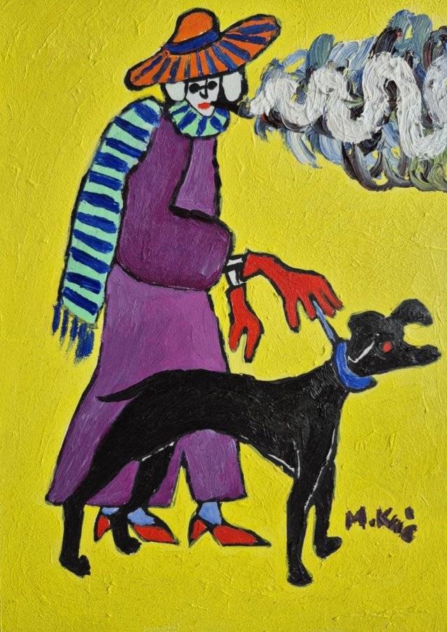 obraz do salonu  portret popołudniowy dymek z papierosa