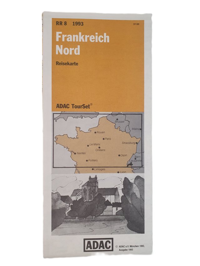 Stara mapa Francja retro vintage kolekcjonerska ADAC