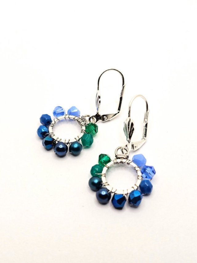 Wiszące kolczyki koła 18