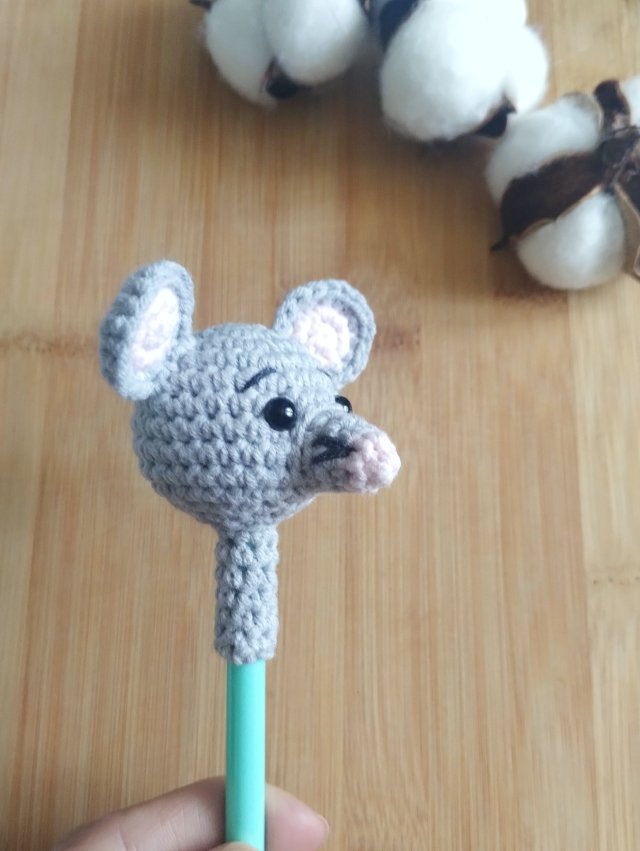 Ozdoba na ołówek myszka, mysz, szczurek