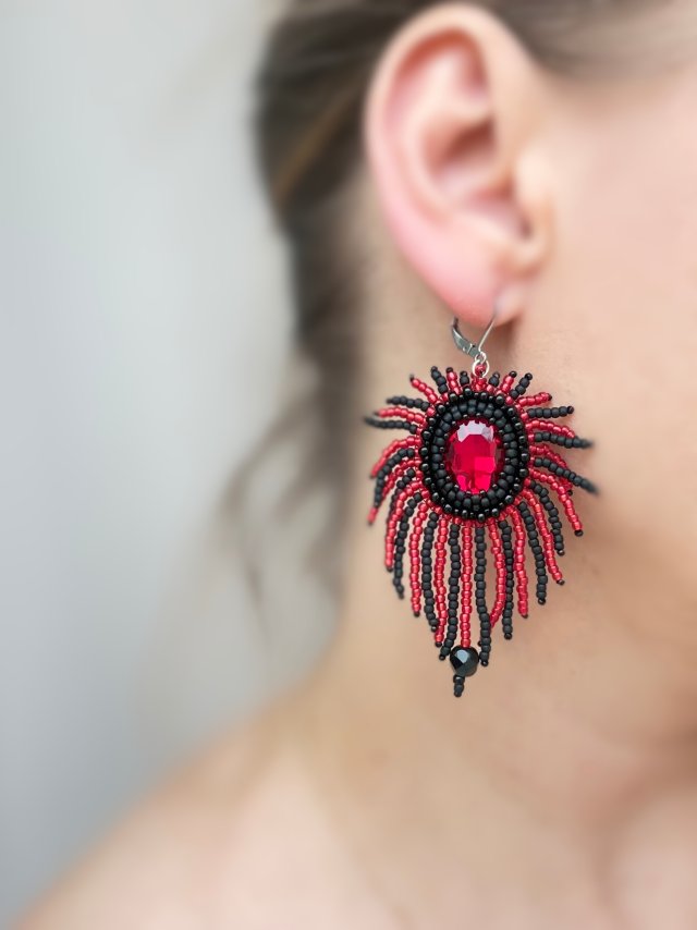 Kolczyki Czerwona Energia