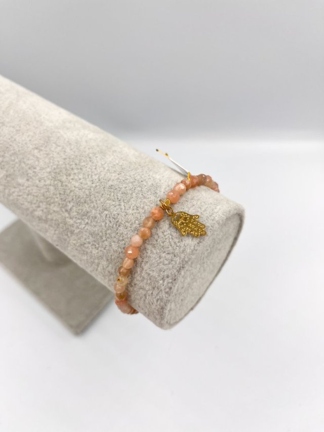 Bransoletka kamień słoneczny & hamsa