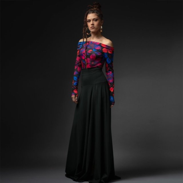 Julietta Flower Power - bluzka z odsłoniętymi ramionami