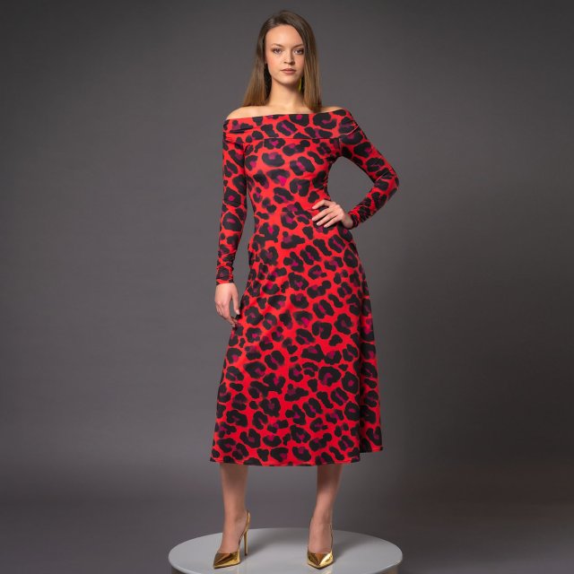 Sukienka z odsłoniętymi ramionami - Sandra Solar Tropic