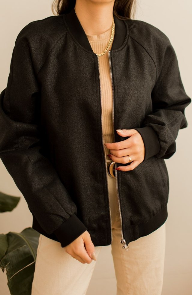 błyszcząca bomberka L/XL