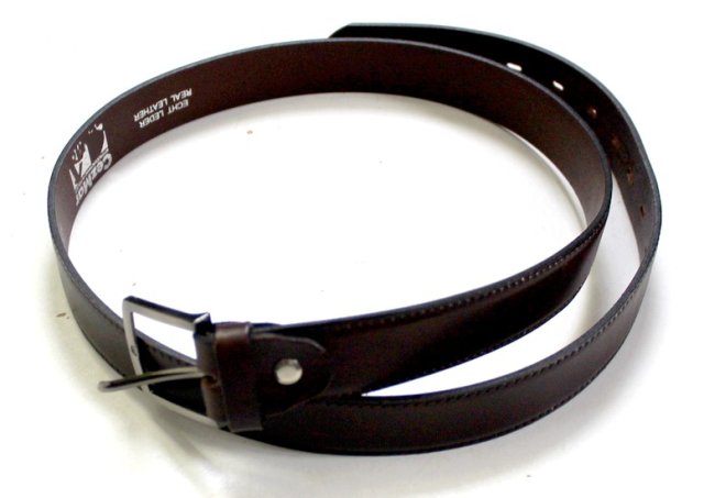 CEZMAR pasek męski skórzany ciemny brąz 100cm