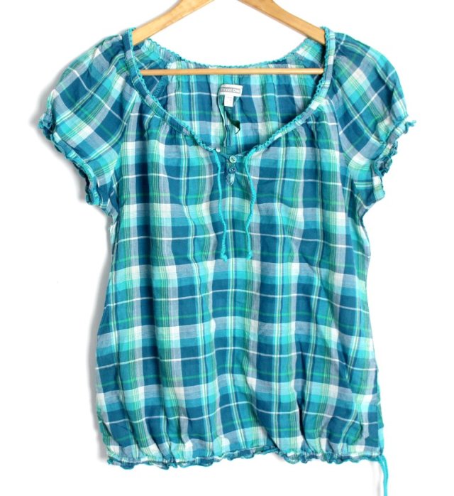 STREET ONE bawełniana  bluzka country kratka 40 L