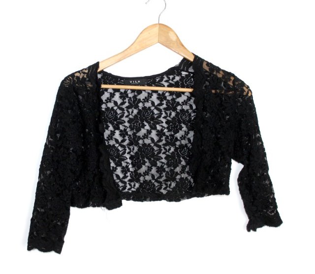 VILA koronkowe czarne  bolerko S 36