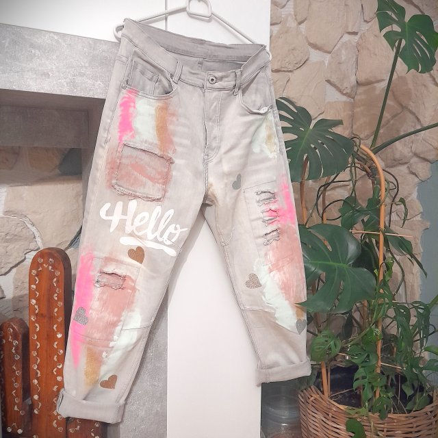 Jeansy boyfriendy M L