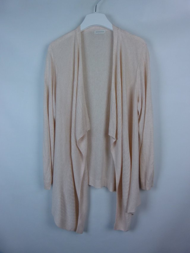 Monsoon sweter dzianinka kardigan narzutka z lnem / XL