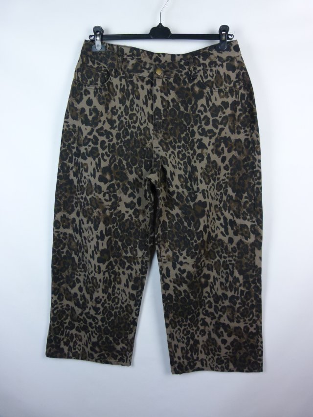 Cider leopard jeans szerokie nogawki / XL