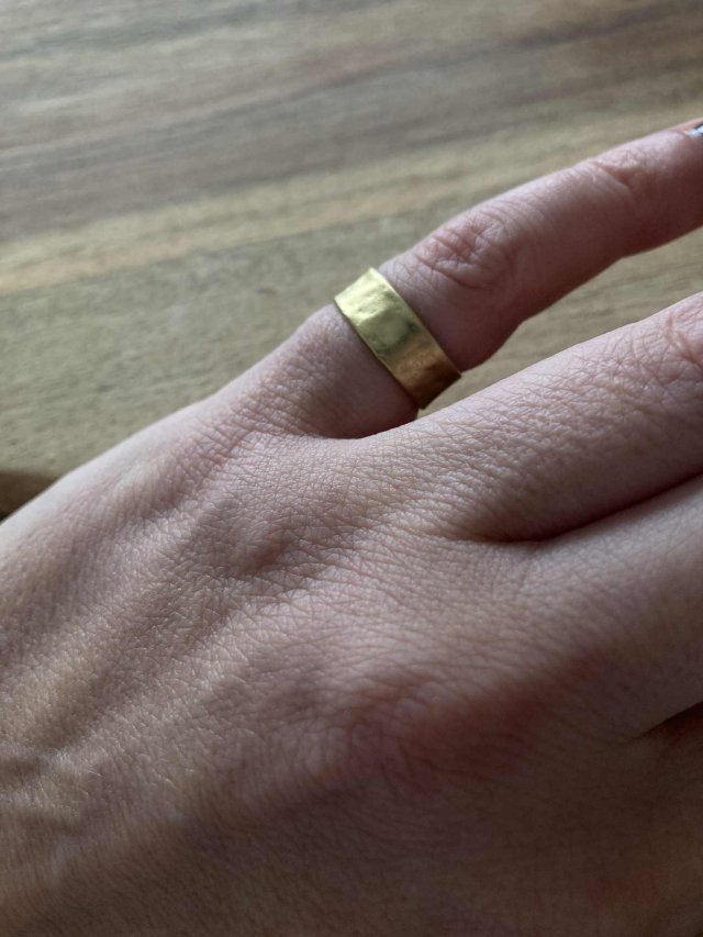 Obrączka minimalistyczna rękodzieło regulowana