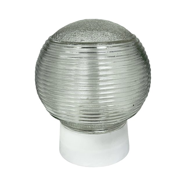 Kinkiet ścienny vintage | klosz Huta Szkła Białystok 1974 | nowa instalacja | PRL / retro