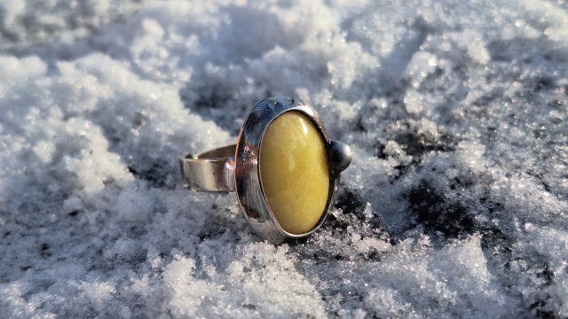 Żółty - pierścionek regulowany