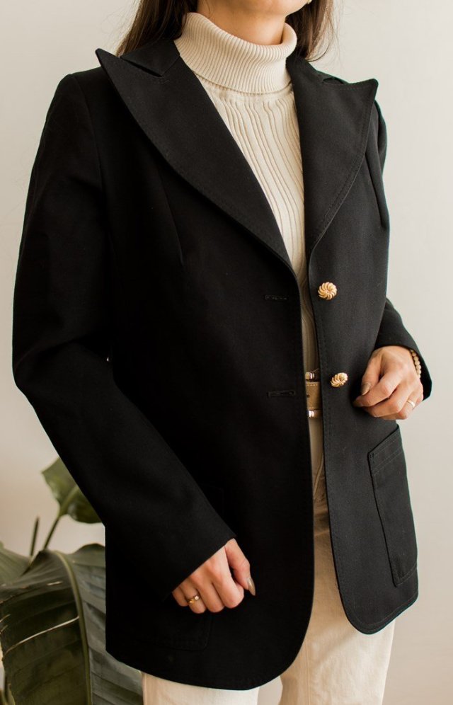 Czarna marynarka vintage XS/S