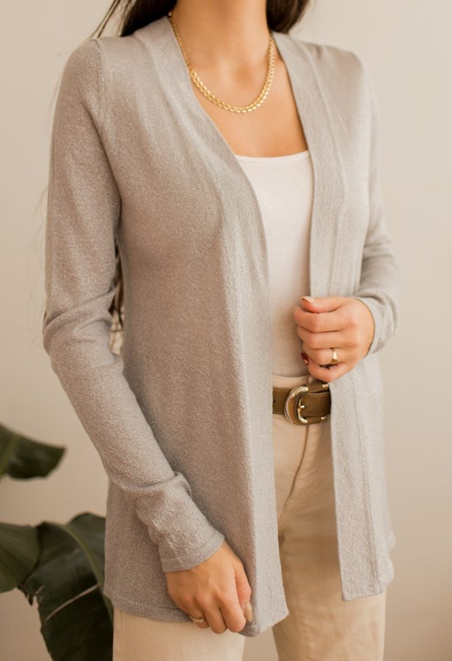 błyszczący kardigan S