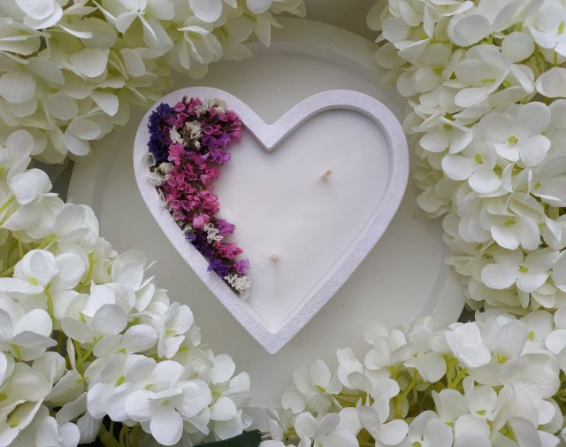 Świeca sojowa serce Dzień Babci