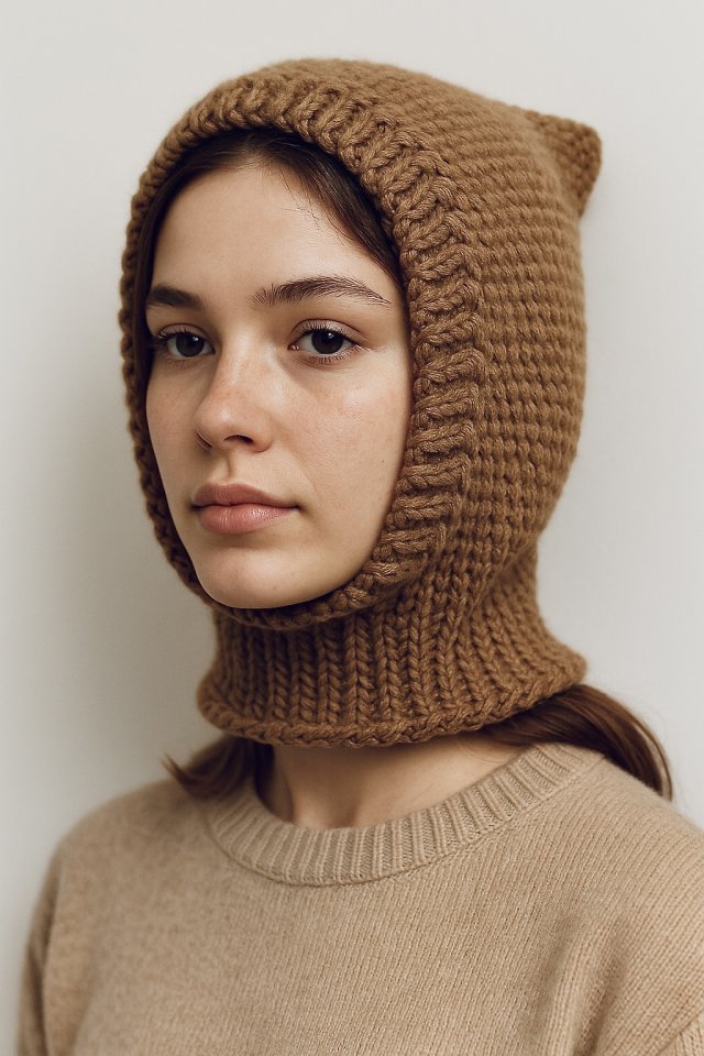 Balaclava kominiarka kaptur zamiast czapki z wełną merino