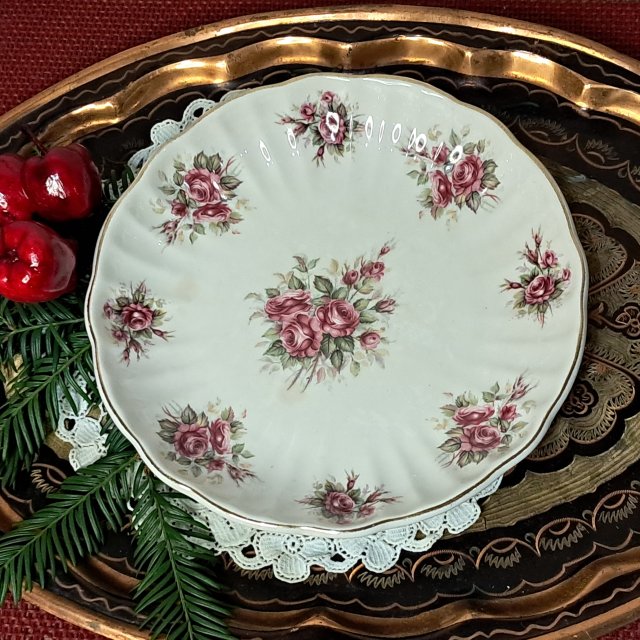 H. Aynsley & Co LTD mała patera na ciasto wzór róże