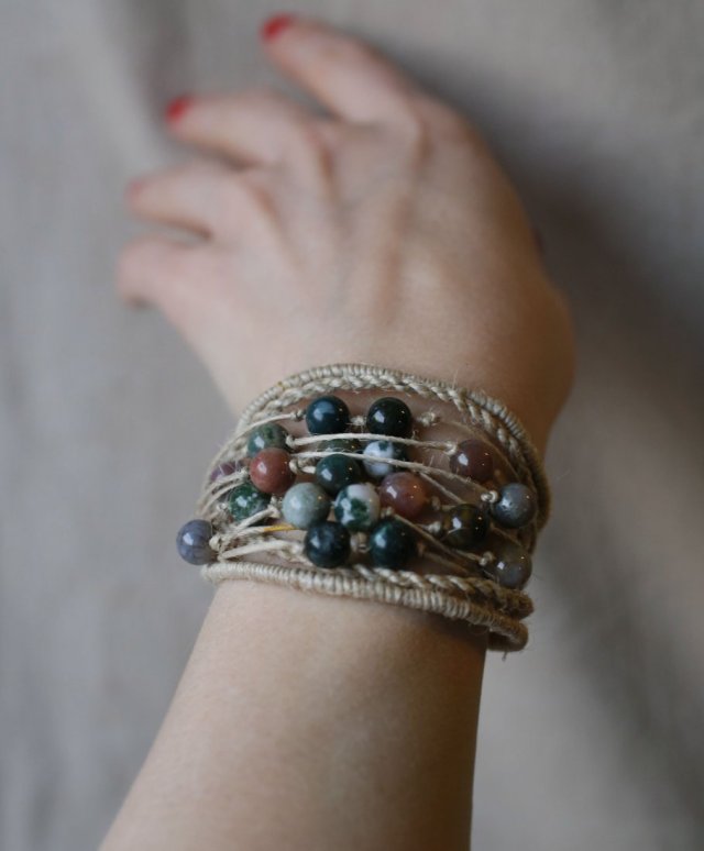 Bransoletka boho kolory Ziemi