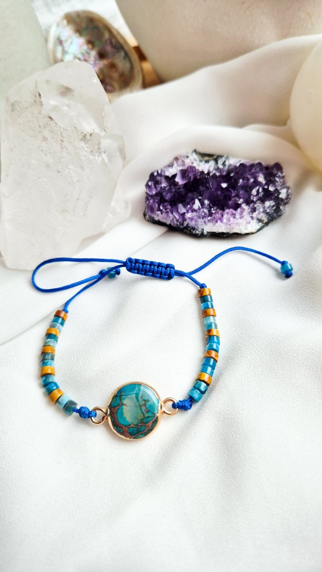 Bransoletka z jaspisu i apatytu