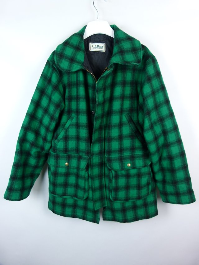 L.L. Bean wełniana kurtka wełna krata / L