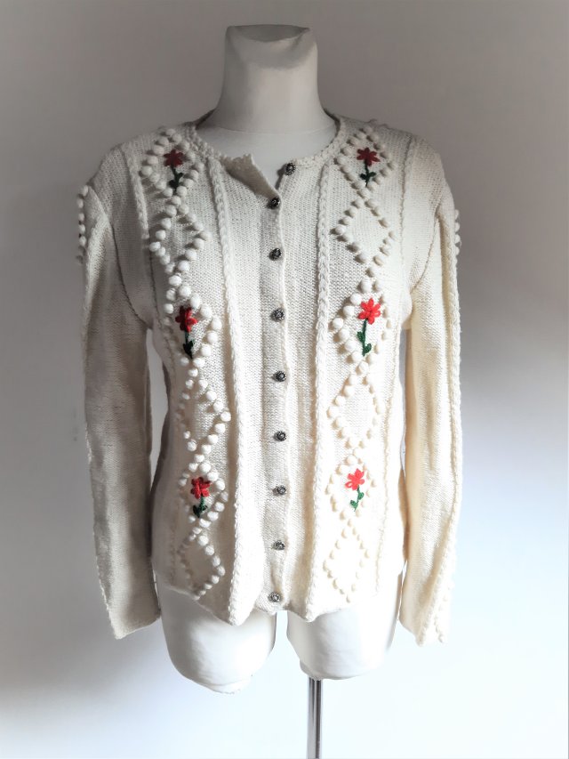 Folkowy kardigan vintage