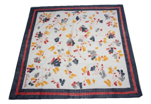 apaszka chustka gałązki wzór  vintage