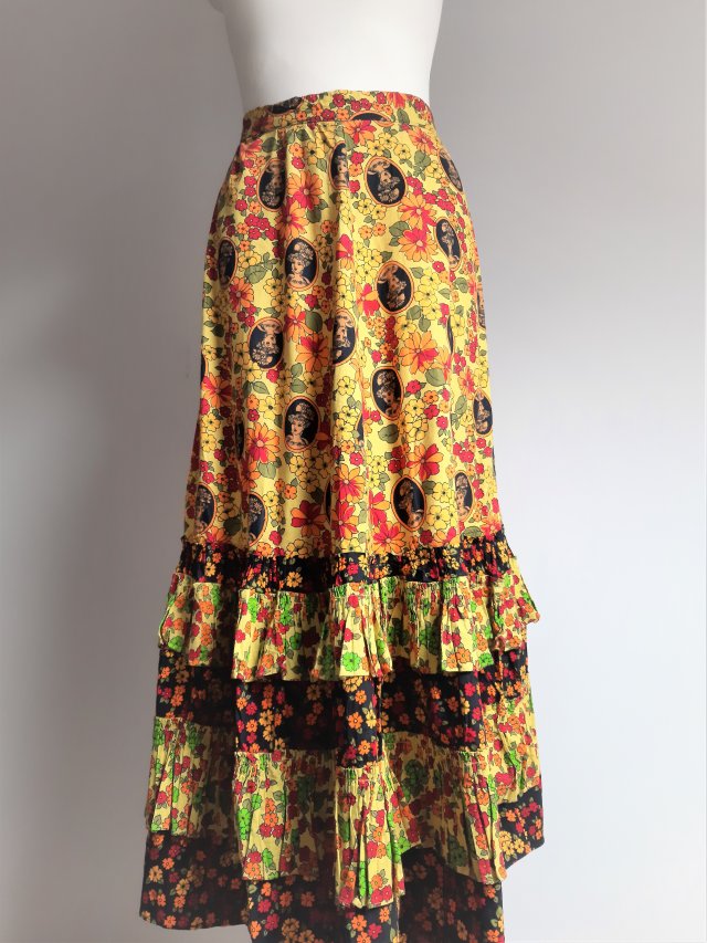 Wzorzysta maxi spódnica vintage