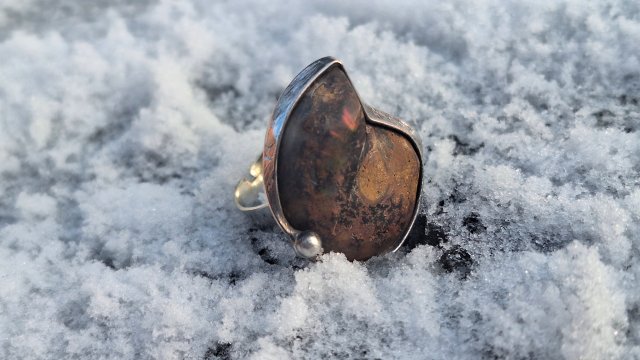 Amonit - pierścionek regulowany