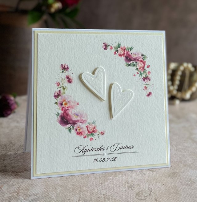 Kartka na ślub w ozdobnej kopercie, WP 34