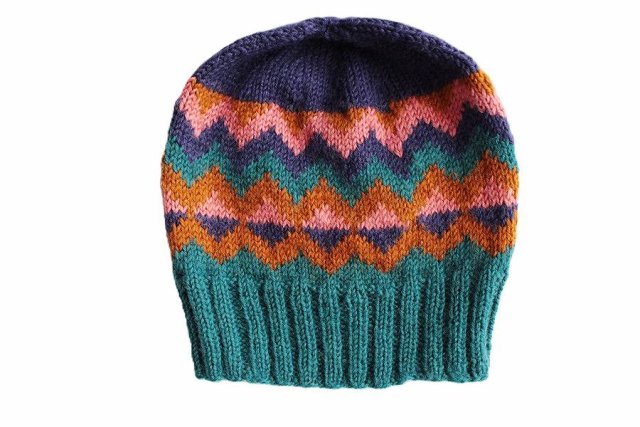 wełna czapka vintage wełniana