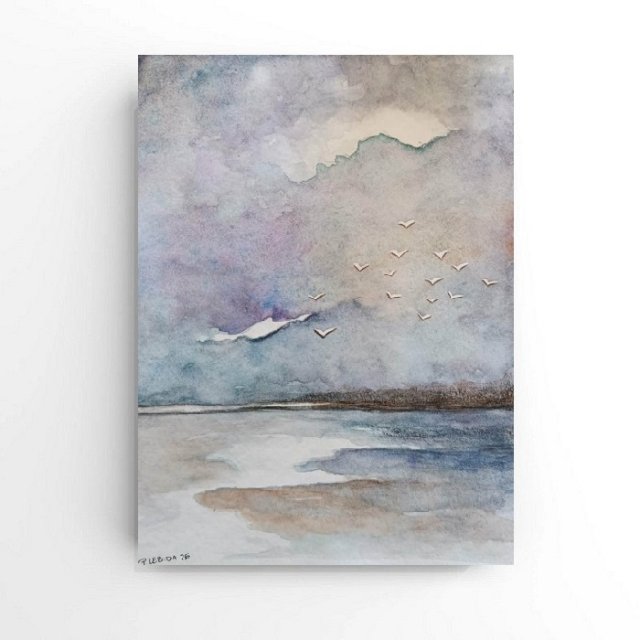 Morze- obraz akwarela