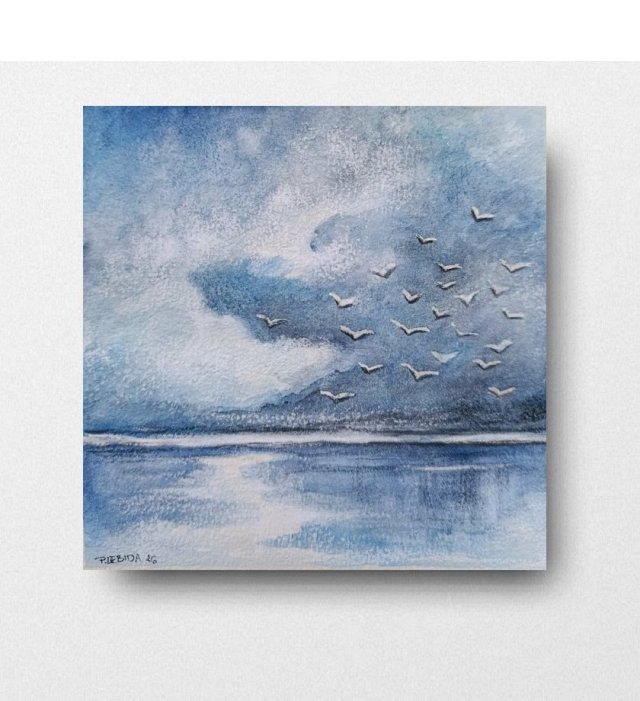 Morze- obraz akwarela