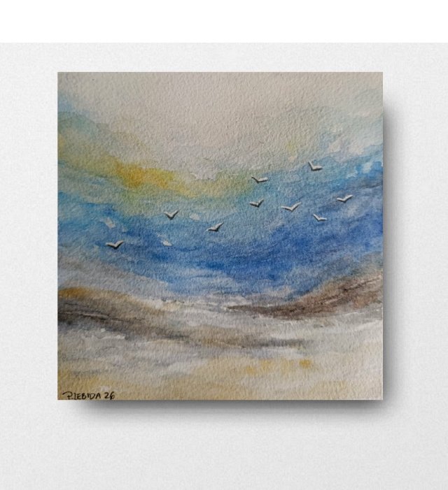 Morze- obraz akwarela