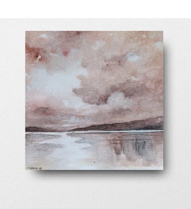 Pejzaż- obraz akwarela