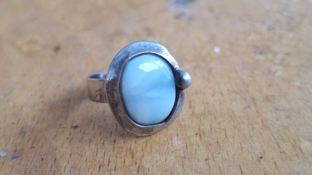 Larimar - pierścionek regulowany