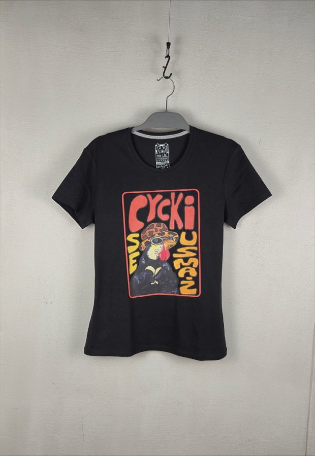 T-shirt KURA - CYCKI SE USMAŻ - damski (rozmiar L)