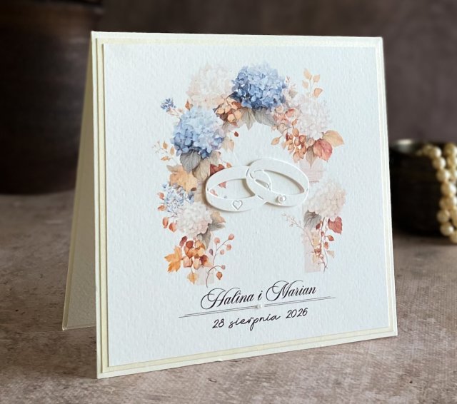 Kartka na ślub w ozdobnej kopercie, WP 56a