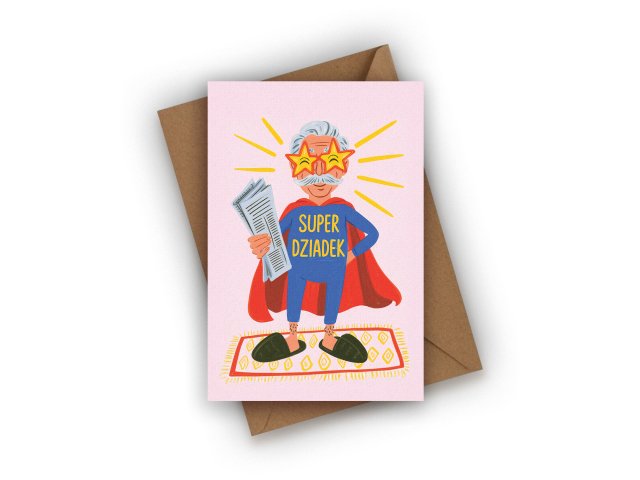 KARTKA NA DZIEŃ DZIADKA- SUPER DZIADEK