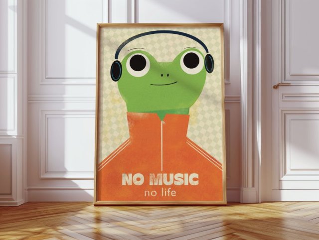 Plakat 30x40 cm No music no life