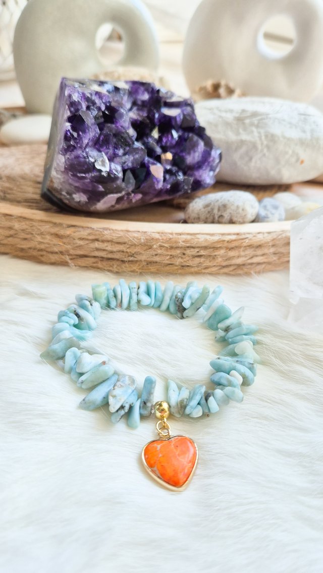 Bransoletka z naturalnego larimaru.