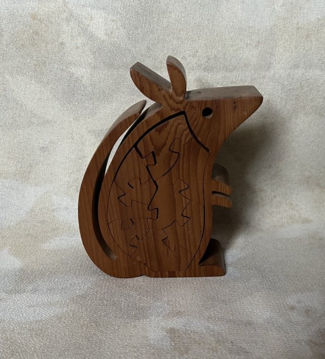 Niespotykane oryginalne drewniane puzzle  zabawka edukacyjna drewniana układanka